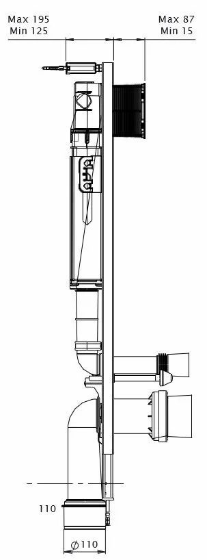 Инсталляция для подвесного унитаза 3/6л. AZARIO AZ-8010-1000