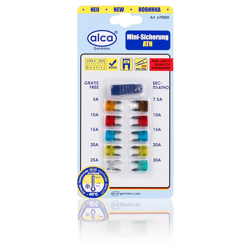 Предохранители флажковые мини в блистере (10шт.) ALCA 670