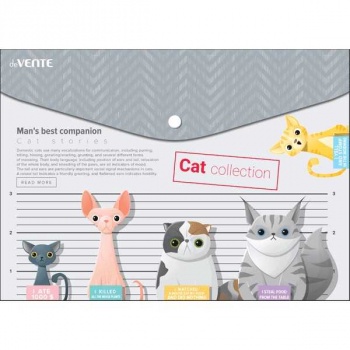 Папка-конверт А4 на кнопке DeVENTE Cat Collection арт. 3071595 