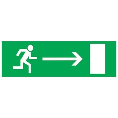 Наклейка (эвакуационный знак) Rexant "Направление к эвакуационному выходу направо" 100х300 мм. арт. 56-0027 