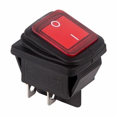 Выключатель клавишный с подсветкой 250V 15А Rexant красный арт. 36-2360-01 