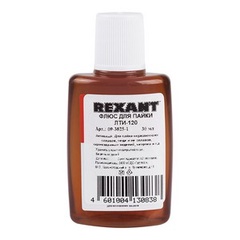 Флюс для пайки REXANT, ЛТИ-120, 30 мл, в индивидуальной упаковке