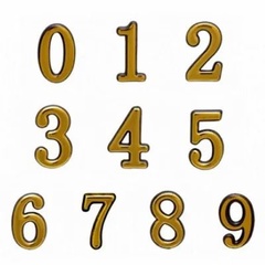 Цифра дверная большая"4" золото арт.6973 