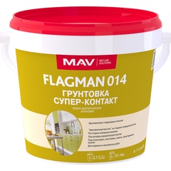 Грунтовка FLAGMAN 014 супер-контакт (ВД-АК-014) белая 1 л (1,3 кг)