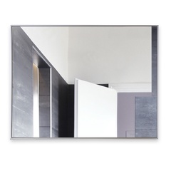 Зеркало бытовое в раме серебро 800х600 мм. арт. М-345