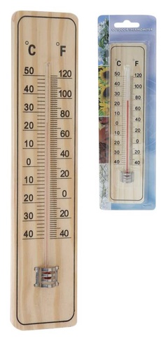 Термометр наружный в деревянном корпусе от -40°C до +50°C 22 см. арт. CY4270290 